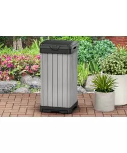 Pattumiera keter "rockford waste bin" in duotech - 125 litri 41x41x87,4 cm